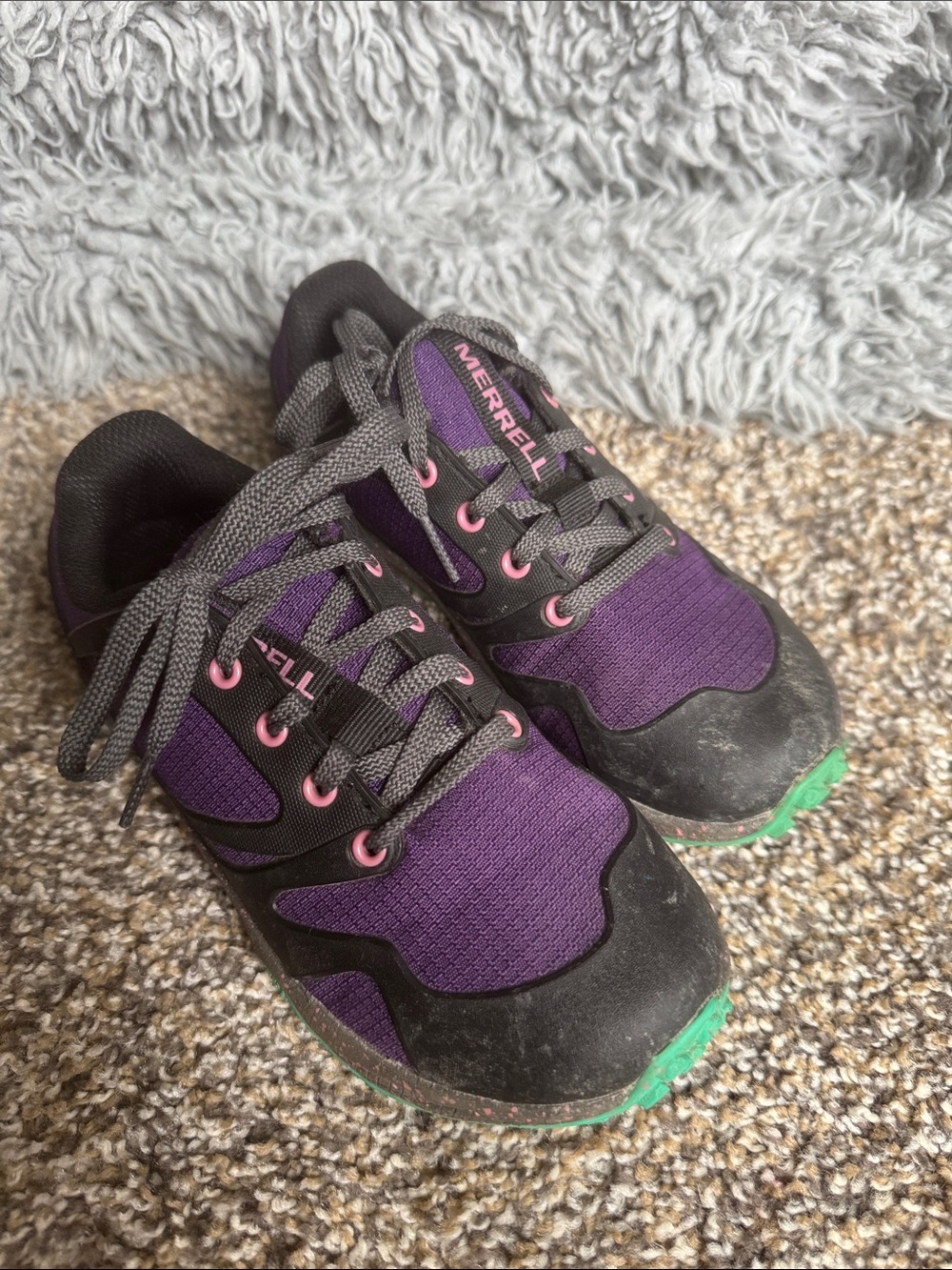 Merrell Kids Purple and Black Trail Sneakers si